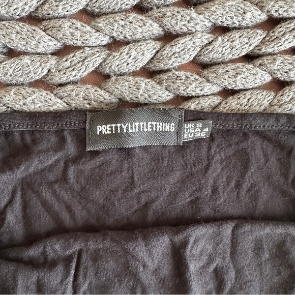 PRETTY LITTLE THING High Neck Embroidered Body Suit - Size 4 - EUC - Picture 4 of 5